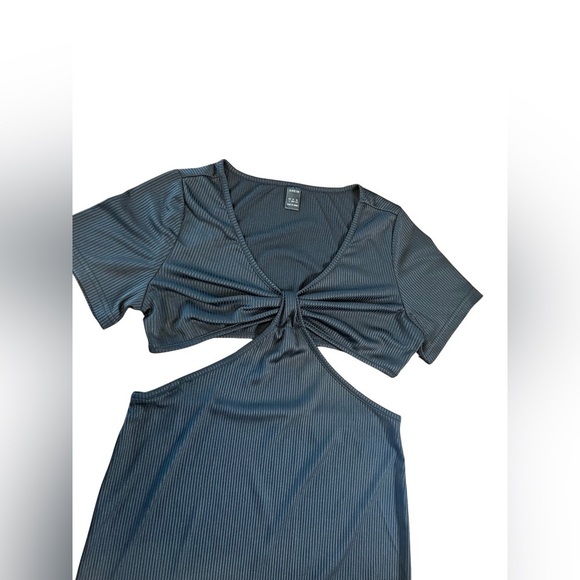 SHEIN Black Plunging Neck Cut Out Bodycon Dress Size Large - Picture 5 of 10